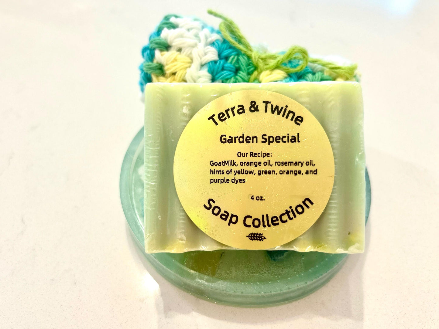 Bath & Body Bundle | Wellness + Good Vibes | Artisan Soap, Dish & Mitt | Self-Care Gift Set | Treat Yourself!