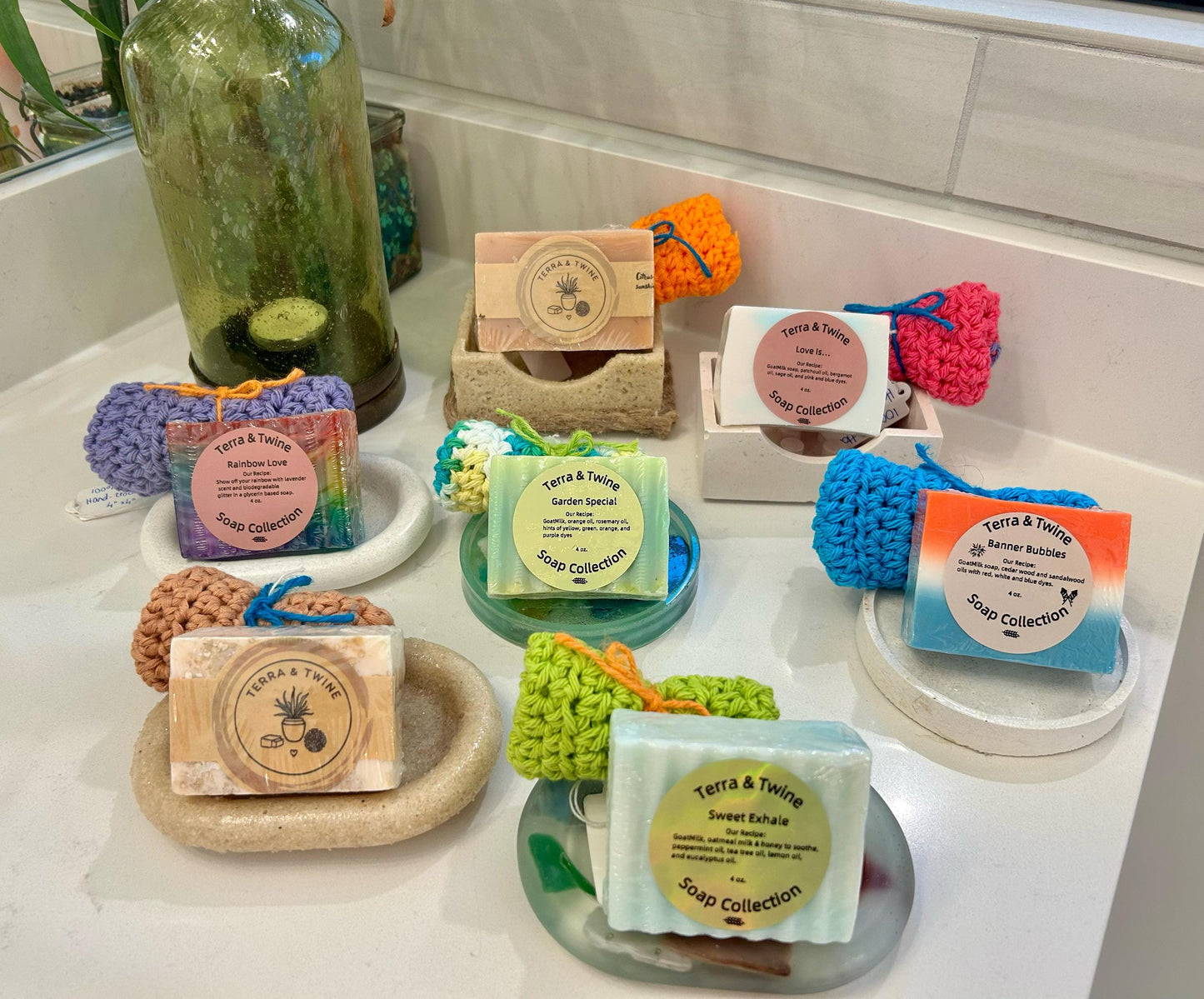 Bath & Body Bundle | Wellness + Good Vibes | Artisan Soap, Dish & Mitt | Self-Care Gift Set | Treat Yourself!