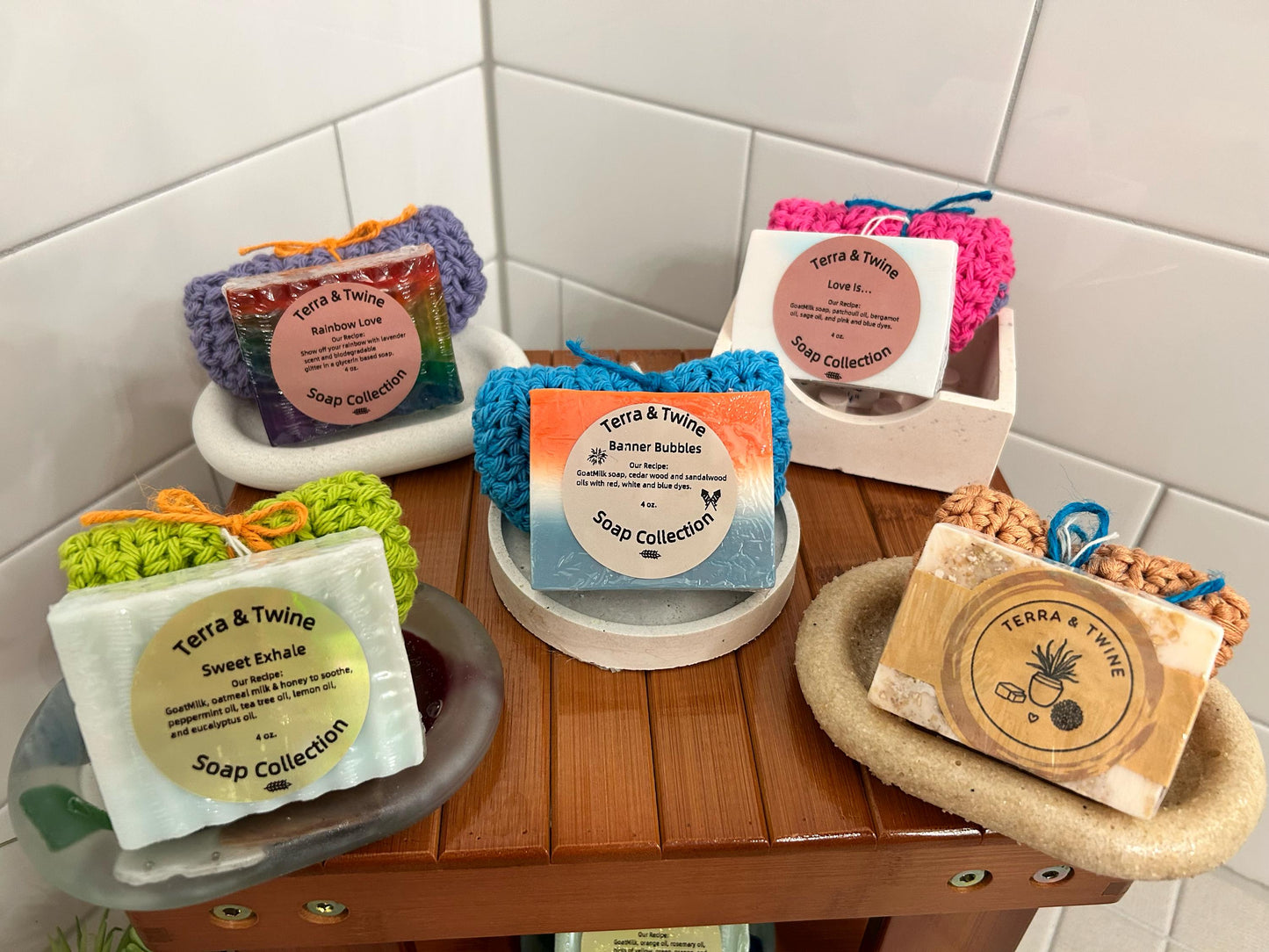 Bath & Body Bundle | Wellness + Good Vibes | Artisan Soap, Dish & Mitt | Self-Care Gift Set | Treat Yourself!