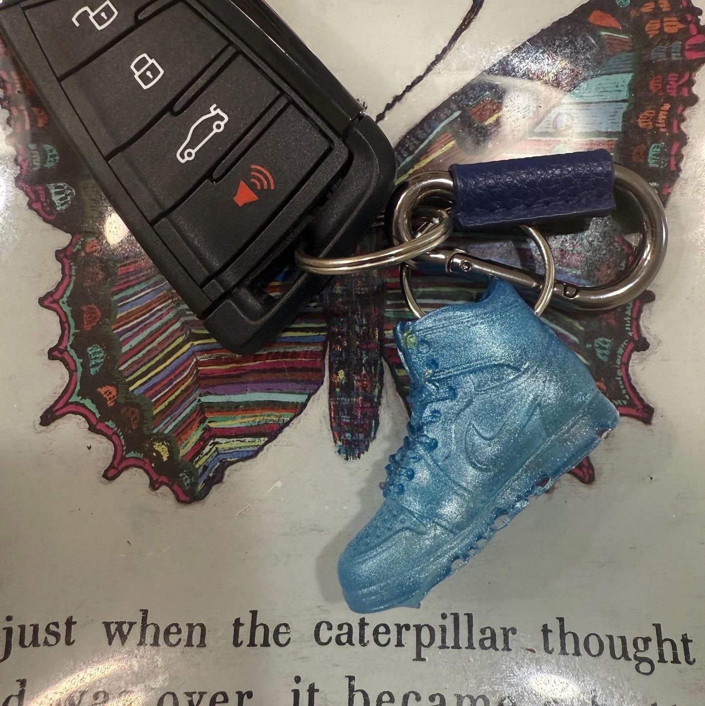 Sneaker Keychain | Retro Resin Shoe Charm | 90s Mini Shoe Key Ring