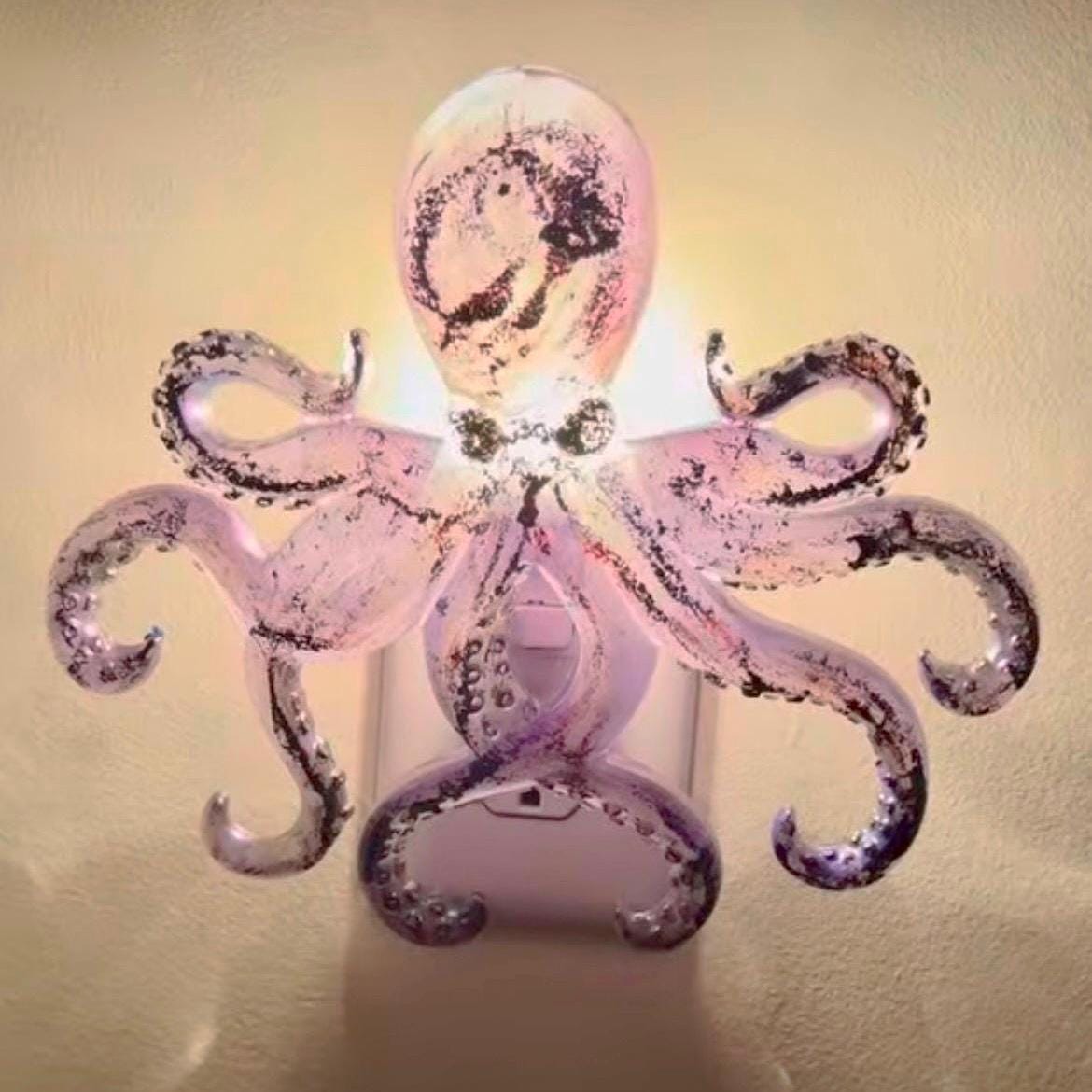 Large Octopus Nightlight Ocean-Themed Handmade Resin Lamp | Statement Coastal Decor | Aquarium-themed Decor