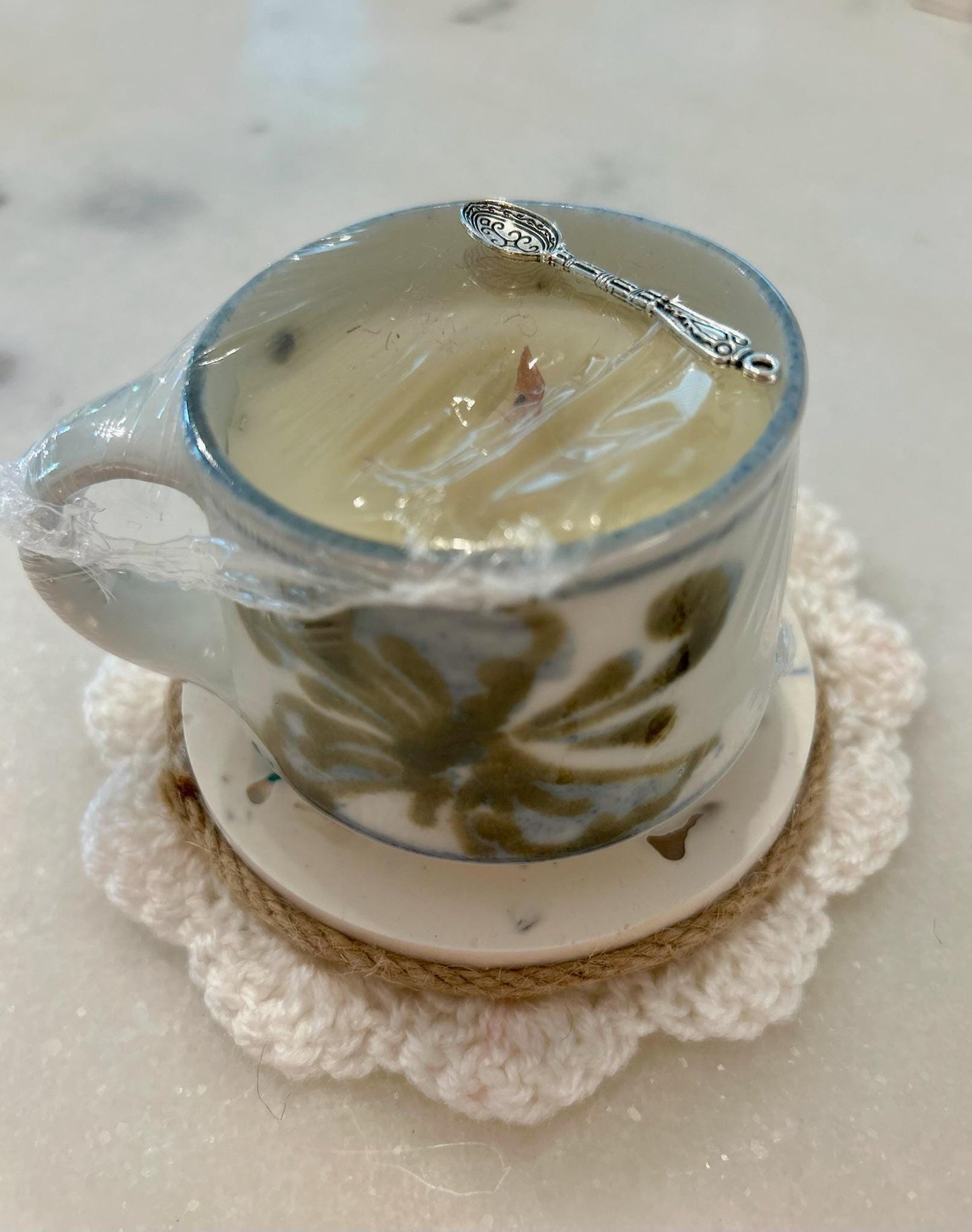 Vintage Teacup Candle Handmade Soy Wax with Essential Oils | Upcycled Coffee, Tea & Espresso Cup Candles