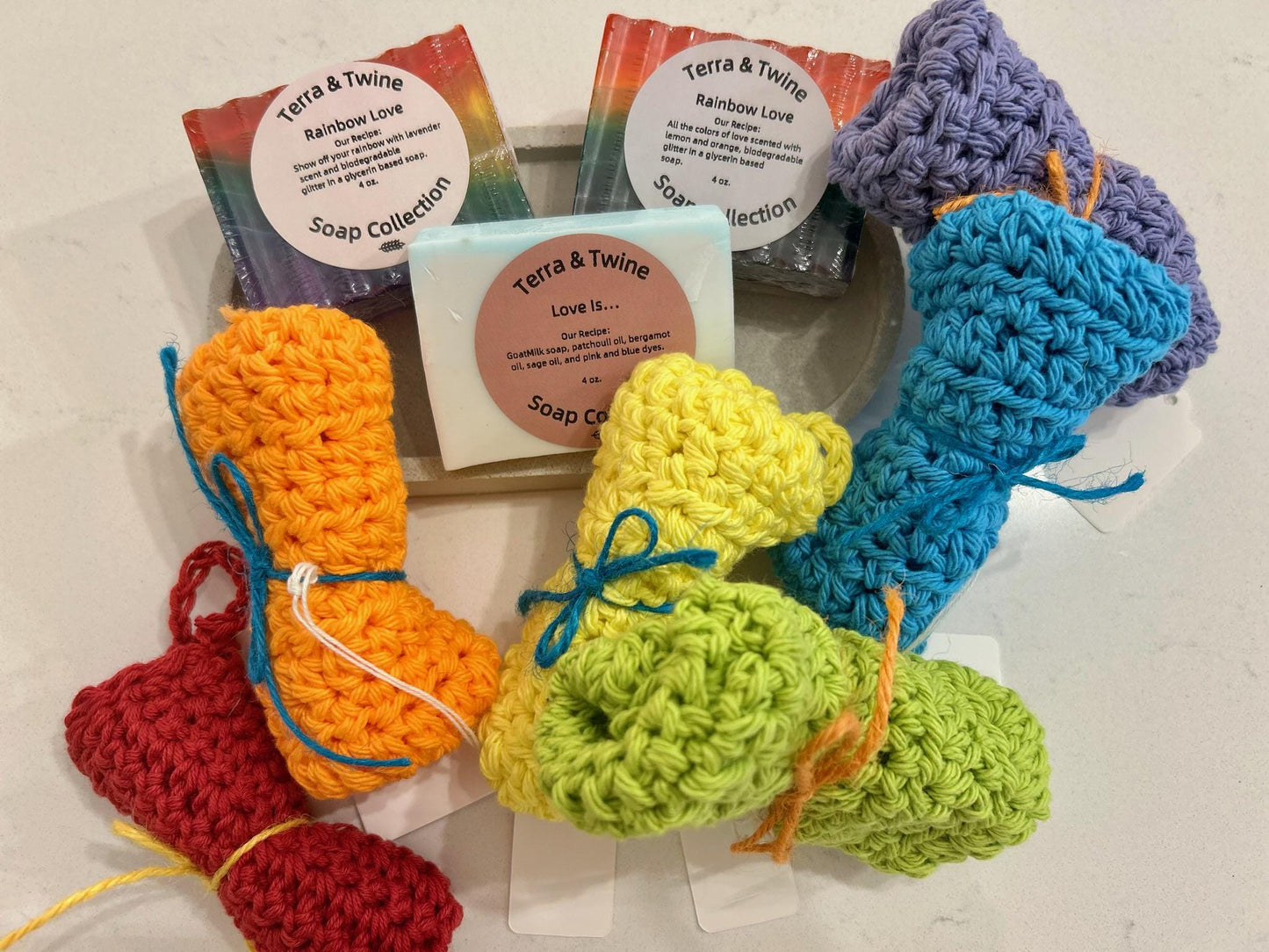 Handmade Rainbow Soaps with Affirmations | Terra & Twine | Fun Soaps | Well-being gifts