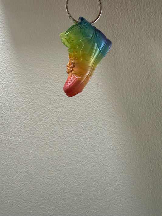 Sneaker Keychain | Retro Resin Shoe Charm | 90s Mini Shoe Key Ring