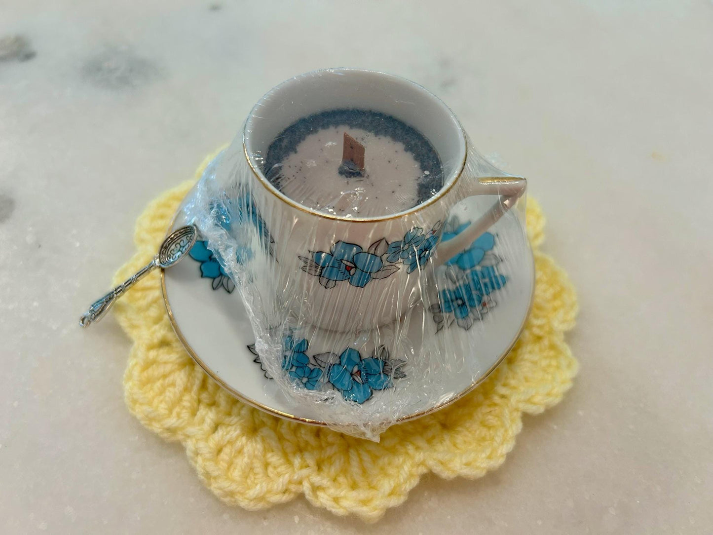 Vintage Teacup Candle  Handmade Soy Wax with Essential Oils | Upcycled Coffee, Tea & Espresso Cup Candles