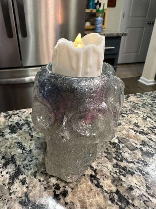 Halloween Skull Holder for Candles and Plants | Skeleton | Spooky Candle/Plant Holder | Eclectic Decor | Halloween | Garden Skull