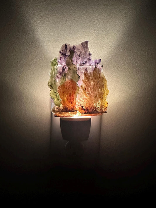 Colorful Coral Night Light  Handmade Acrylic Lamps Featuring Coral Seascapes | Automatic and Manual Night lights