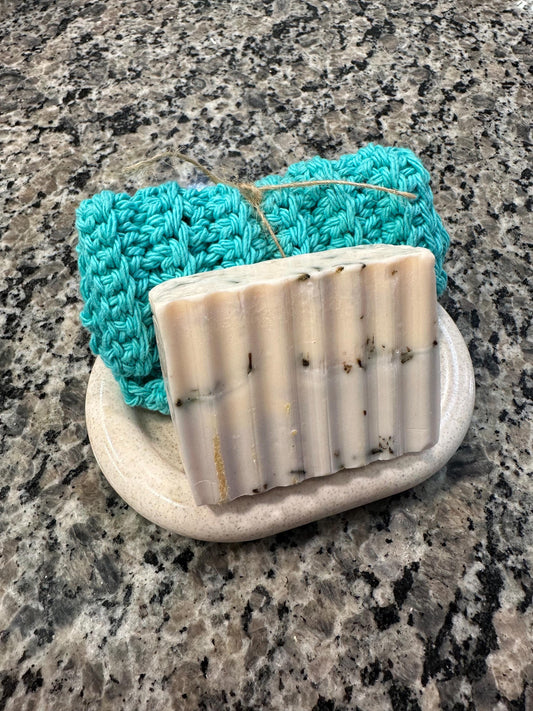 Bath & Body Bundle | Wellness + Good Vibes | Artisan Soap, Dish & Mitt | Self-Care Gift Set | Treat Yourself!
